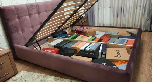 Перетяжка изголовья кровати. Избербаш